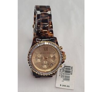 Michael Kors Women's Everest Chronograph Tortoise Acetate Bracelet Watch 42 mm